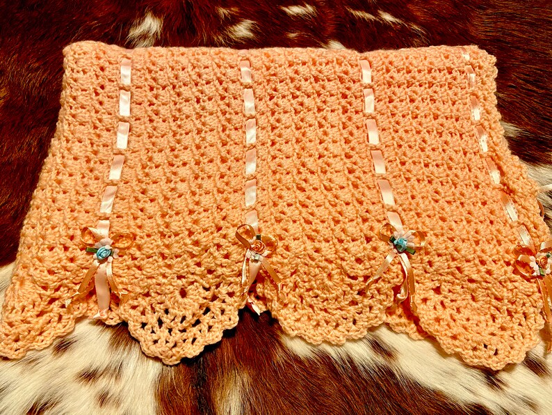 Handmade Intricately Detailed Crocheted Baby Blankets Medium to Large