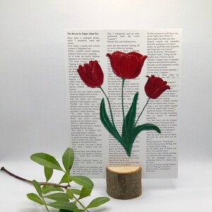 Postal "Tulipanes y Poesía" | Pinturas al óleo | flores | Imprimir