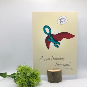 Postkarte "Happy Birthday, Supergirl!" | Girl Power | Frauenpower | Grußkarte | Geburtstag