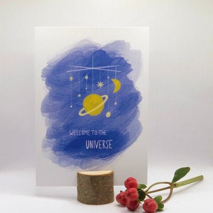 Kaart "Welkom in het universum" | geboorte | Baby