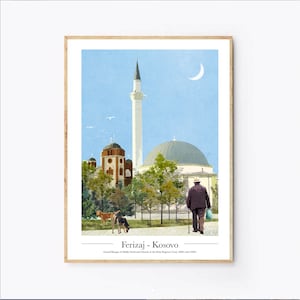 Grand Mosque of Mulla Veseli and Church of the Holy Emperor Uroš Ferizaj _08 PRINT