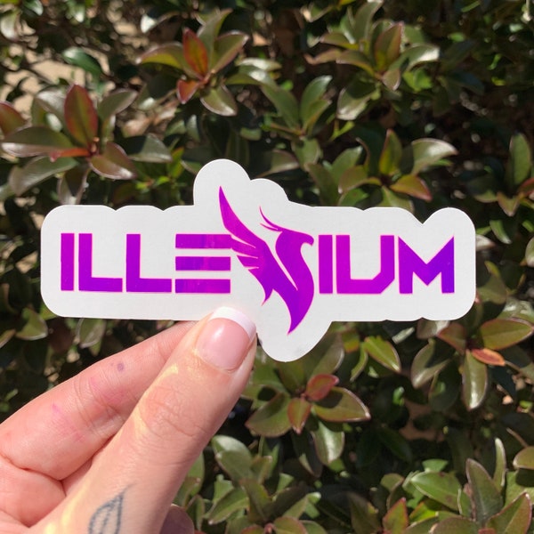 Illenium Vinyl Decal, Phoenix Sticker for Car, Window, Tumbler, Laptop, Bumper, EDM Festival Gifts for Him or Her, Holographic Multicolors