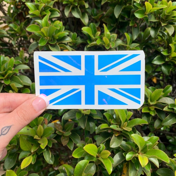 UK Flag Decal, British Flag Vinyl Sticker for Car, Window, Truck, Tumbler, Laptop, Wall Art, Gifts for Him or Her, Holographic Union Jack