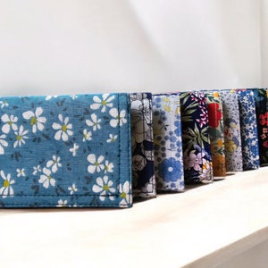 Cartera portatarjetas de contacto JW Tela sobre cuero sintético Regalo bautismo Ministerio pionero - muchos diseños y patrones