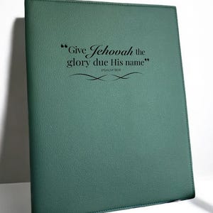 Organisateur de porte-revues pour magazines JW, cadeau de baptême, brochure de pionnier en similicuir, invitation à graver une carte de visite. Texte de l'année 2025, gloire