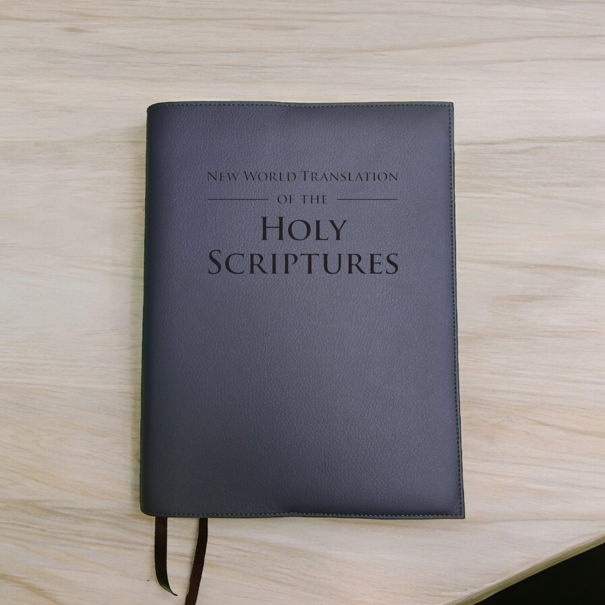 JW faux leather New World Translation Bible cover engraved. Great gift for baptism pioneer convention. Standard pocket and large size