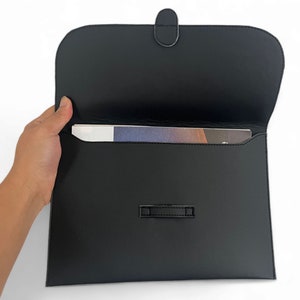 Personalized Faux Leather Magazine Folder: Engraved Brochure Holder