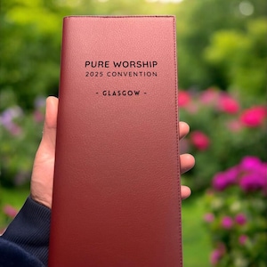 JW 2025 Pure Worship Special Convention JW tract folder organiser for ministry gift baptism pioneer faux leather