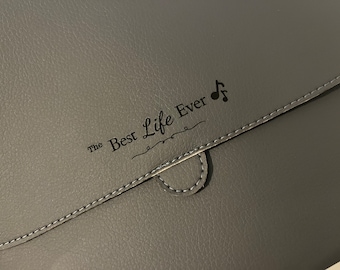 Best Life Ever / Fully Accomplish Your Ministry&quot; JW faux leather magazine brochure folder holder for ministry. Pioneer gift.