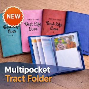 2025 Tract Holder / Faux Leather Wallet for new tracts - JW - Holds around 40 tracts!