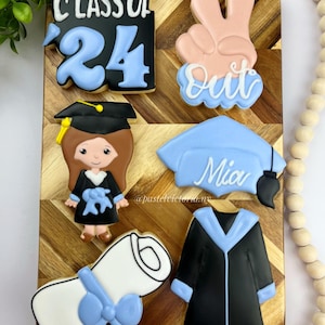Custom Graduation Cookies 2025, Personalized Grad Favors, Class of 2025 Cookie Gift Set, Custom Graduation Party Favors, Graduation Party