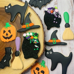 Verschiedene Halloween-Kekse, Halloween-Gastgeschenke, Süßes oder Saures Kekse, Halloween-Geschenke, Halloween-Leckereien, 6er-Sets, 12,24, 36