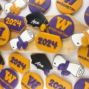 Custom Graduation Cookies 2025, Graduation Party Favors, Class of 25 Gift Box, Class of 25 Gift Box, Set of 6-36 Cookies, Handmade Cookies.