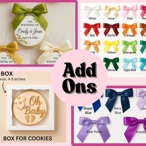 Dessert Table Add Ons, Bows & Boxes for Favors and Gifts, Ready to Use Bows for Dessert Packaging, Ready to Use Bows for Dessert Packaging
