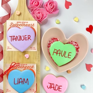 Personalized Valentine’s Day Cookies Gift, You are a Sweetheart Custom Cookie, Sets of 1, 2, 4, 5... cookies, Gelentines party favors.