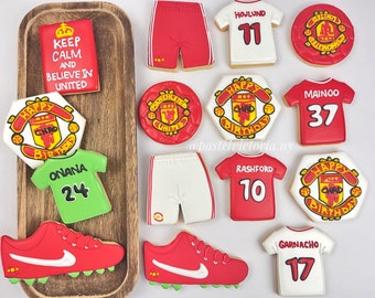 Personalisierte Fußball-Zuckerkekse, Sport-Geburtstagskekse, Fußball-Geburtstagsthema, Sportkekse, Gastgeschenke, Fußballkekse, Spieltag