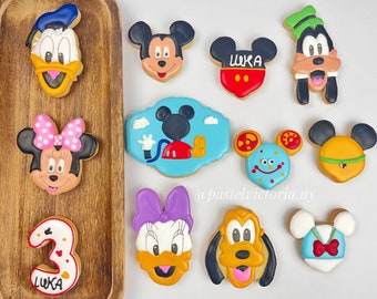 Biscuits au sucre M Mouse, anniversaire M Mouse, costume M Mouse, Mickey Mouse, biscuit clubhouse, biscuit Minnie Mouse, biscuit Daisy