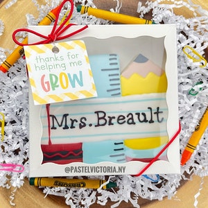 Personalized back to school cookies