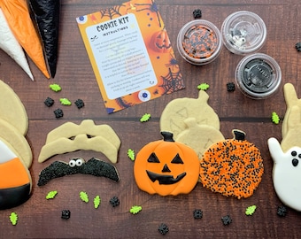 DIY Halloween Cookie Kit, Paint Your Own Halloween Sugar Cookies Kit, DIY Activity for Kids, Spooky DIY Cookie Kit, Handmade Halloween Cooki