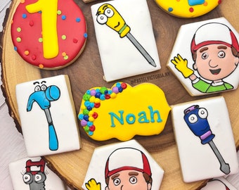Personalized Hanndy mannny Cookies, handy manny Birthday Party, Party Favors, kid’s birthday