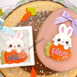 Personalized Bunny, Easter cookie