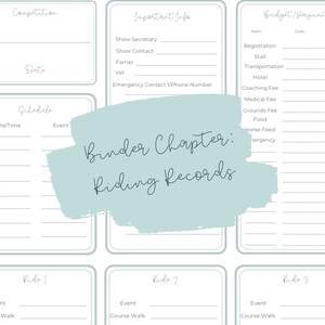 Binder Chapter: Riding Records