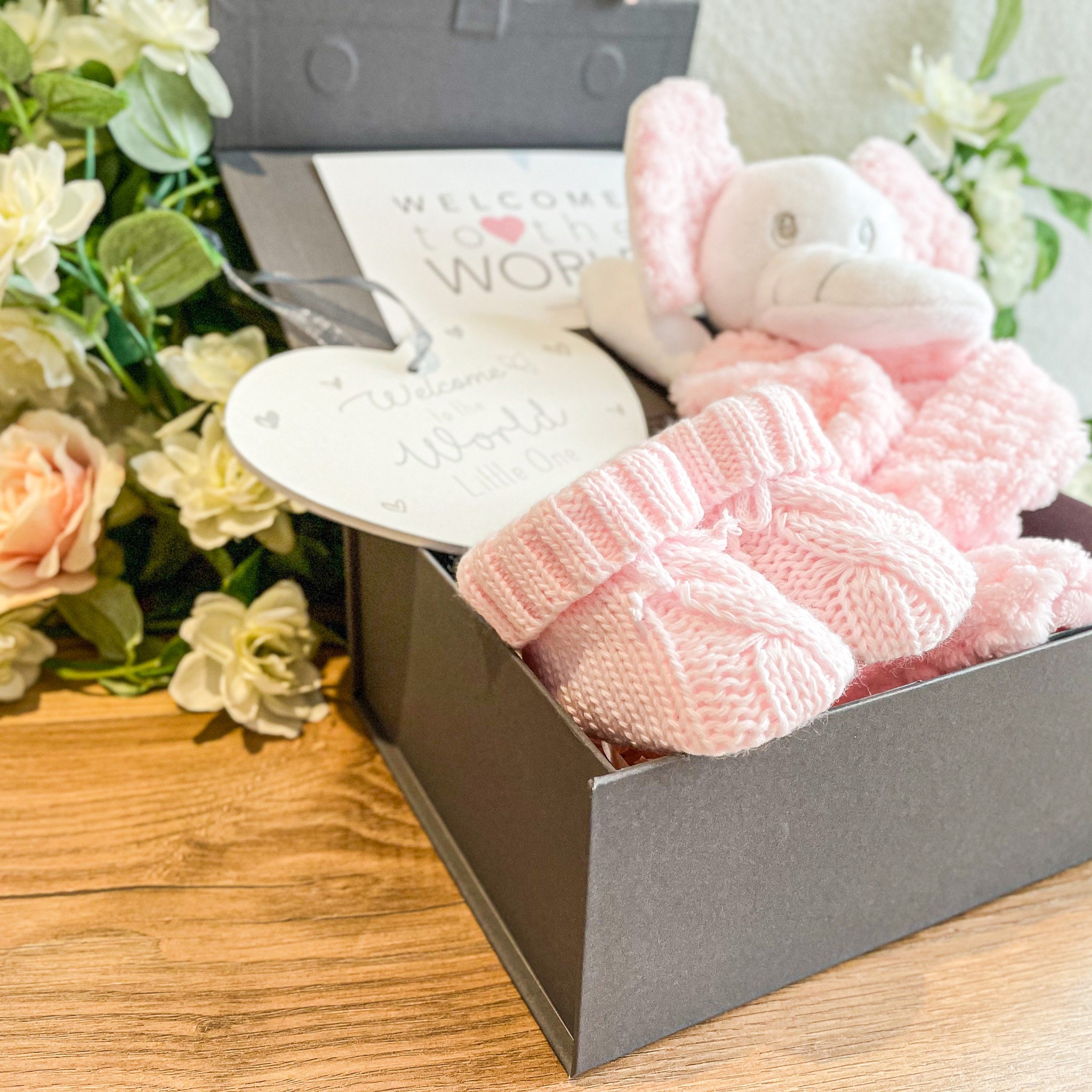 Lovely Baby Girl Gift Box New Parents Congratulations Gift Etsy