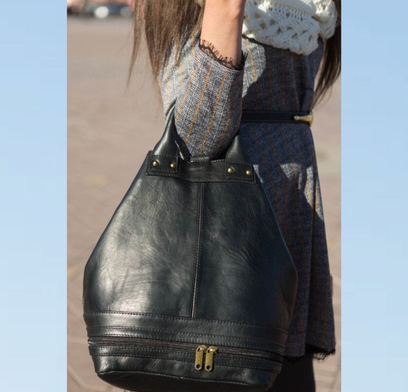 pure leather bag