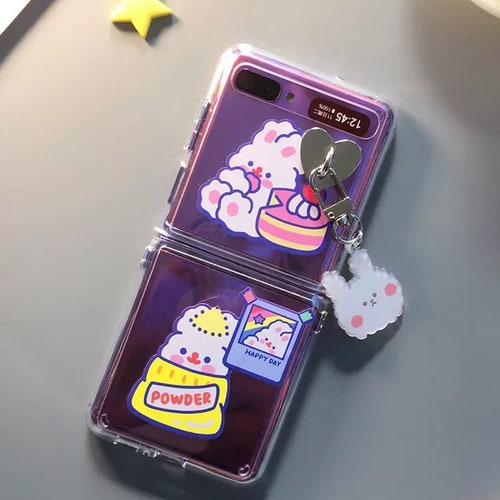 Clear Bunny Print Samsung Galaxy Z Flip 3 Case With Matching Etsy