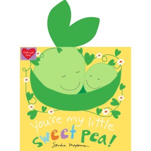 You're My Little Sweet Pea Fabric Book Panel, DIY Soft Book,  100% Cotton, Material for Quilting and Sewing