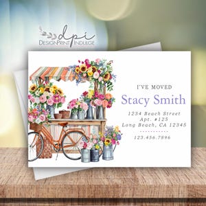 Moving Announcements, I&#39;ve or We&#39;ve Moved, New Home, New Address Cards, Moving Notecards, Watercolor Change of Address Cards Printed