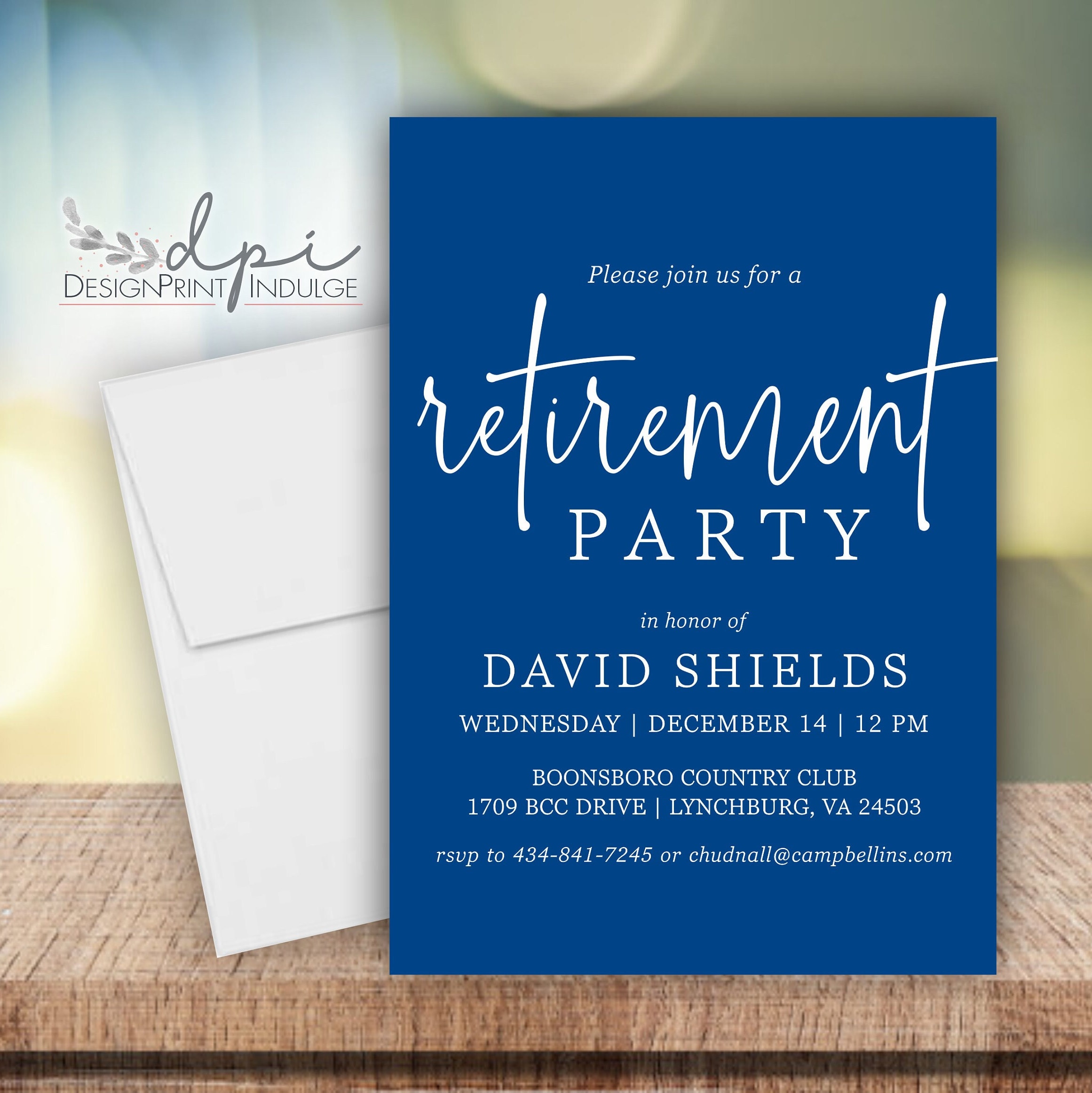 Retirement Party Invitation Simple Retirement Party Invite Cards Customize the Invite Color and Wording Digital or Printed Etsy