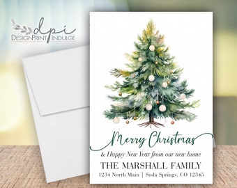 Christmas Moving Announcement Cards: New Home For The Holiday Card (Digital or Printed)