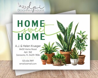 Home sweet home personalized change of address announcement cards, We've moved, new home announcement, printed moving cards, just moving
