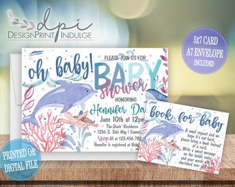 Ocean &amp; Sea Baby Shower Invitation Editable Template Ocean - Etsy
