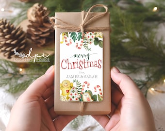 Personalized Christmas Gift Tags, Holiday Favor Tags