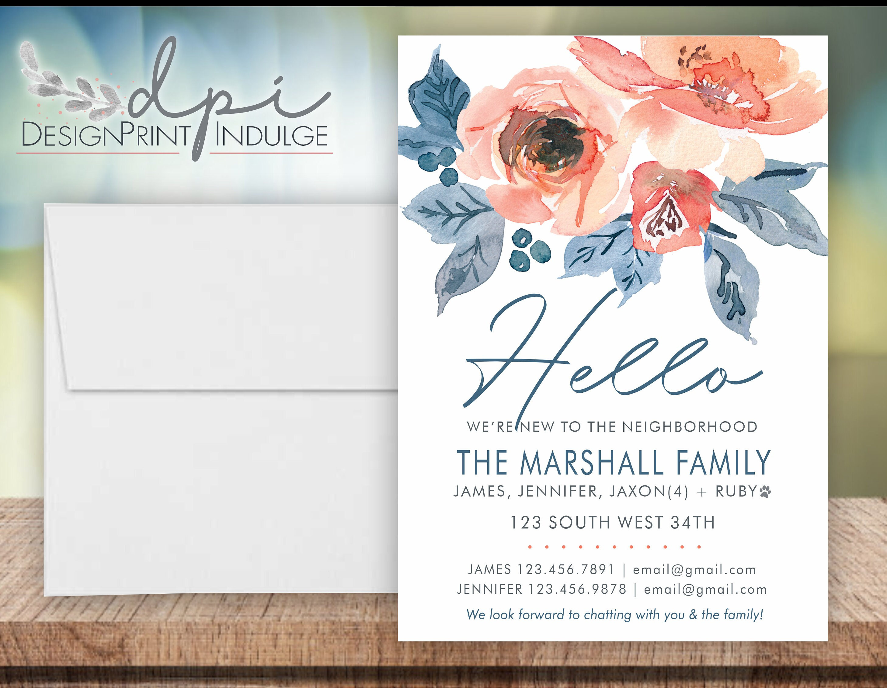 New Neighbor Introduction Card New to the Neighborhood Etsy New Neighbor Introduction Card New to the Neighborhood Etsy
