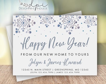 New Year Moving Cards, new year new home address announcements, I've Moved, Address Announcement Cards, Customize it, Printed w/ Envelopes