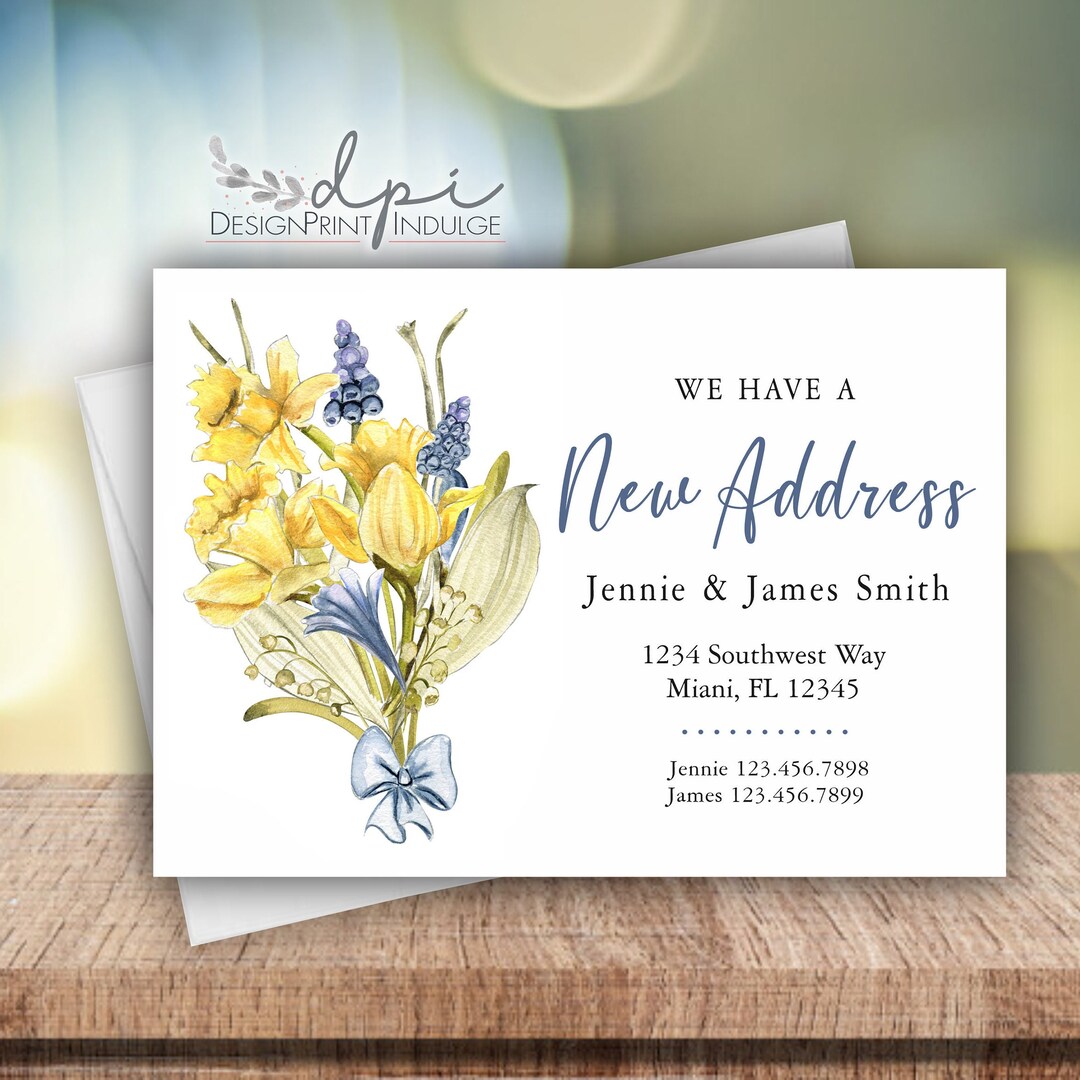 New Address Moving Announcement Cards, Change of Address Cards, We Have ...