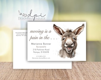 Funny Moving Announcement Postcard: Change of Address Card