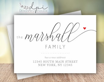 Change of address moving announcement cards, Moved new address cards, We have a new home announcements, Digital or Printed w/ envelopes