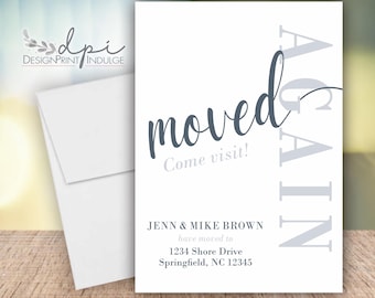 Let's Try This Again Printed Change of Address Cards:  Moving Announcement