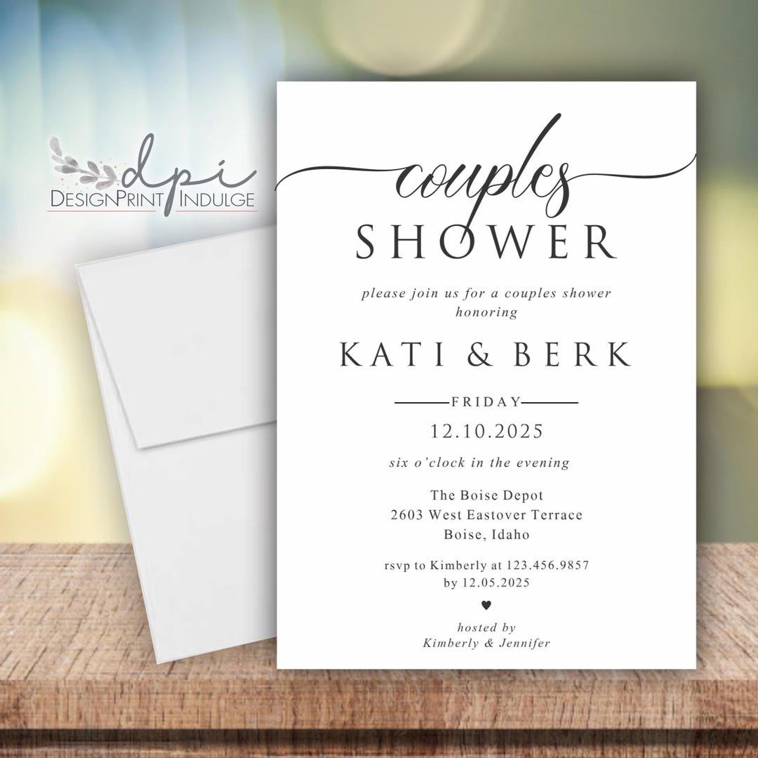 Couple Shower Invitations, Wedding Couple Invites, His & Hers Couples