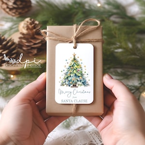 Christmas PRINTED Personalized Gift Tags, Favor Tags, Holiday Family Gift Tag, Wine Gift Tags, Holiday Party Favor Tags, Tags for Gifts