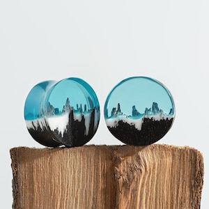 Plugs made of wood and resin. Custom plugs, Wood resin plugs, gauges earrings, gauges earrings small