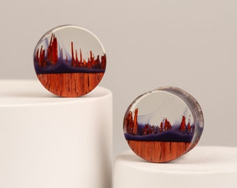 Handcrafted Hornbeam Wood Resin Plugs