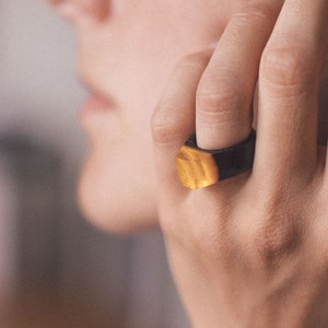 Resin wood ring, wood epoxy ring, wood ring