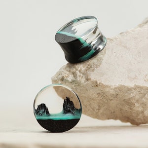 Plugs made of wood and resin. Custom plugs, Wood resin plugs, gauges earrings, gauges earrings small