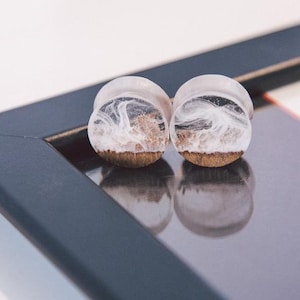 Wood resin plugs, Magic Resin Ear Plugs