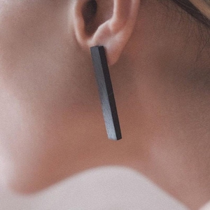 Ebony Wood Stud Earring, wood earrings, wood post earrings